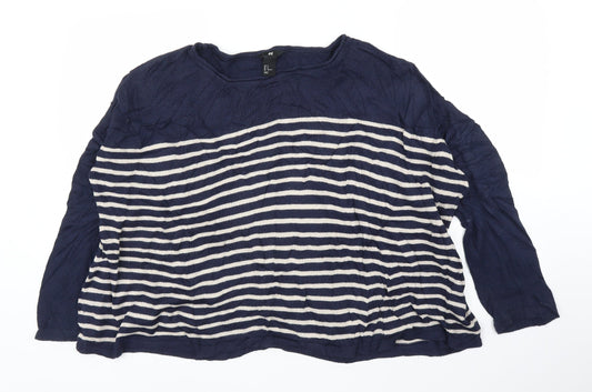 Womens UK Size M H&M Blue Pullover Jumper