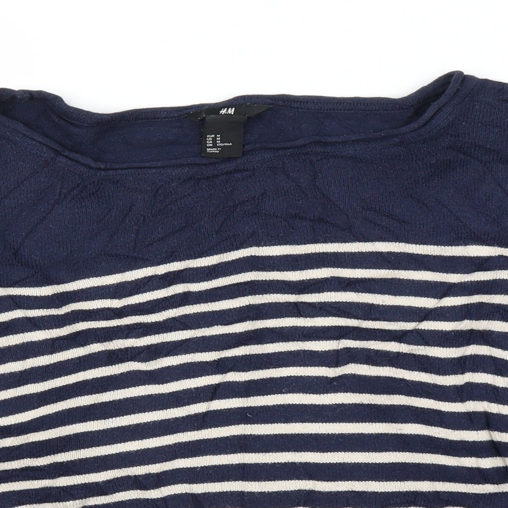 Womens UK Size M H&M Blue Pullover Jumper
