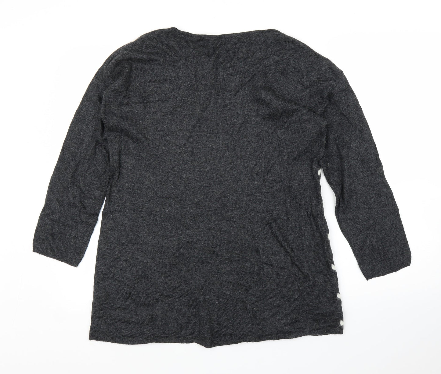 Womens UK Size 10 Roman Grey Tunic Blouse