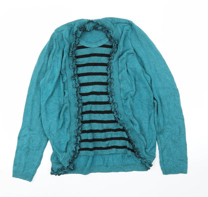 Womens UK Size M Lizzi Green Cardigan Jumper