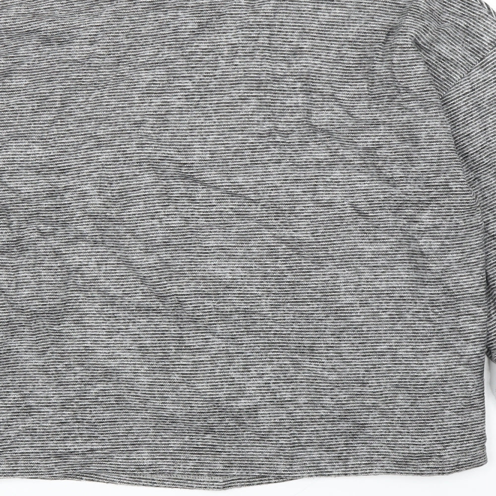 New Look Womens Grey Striped  Basic Blouse Size M