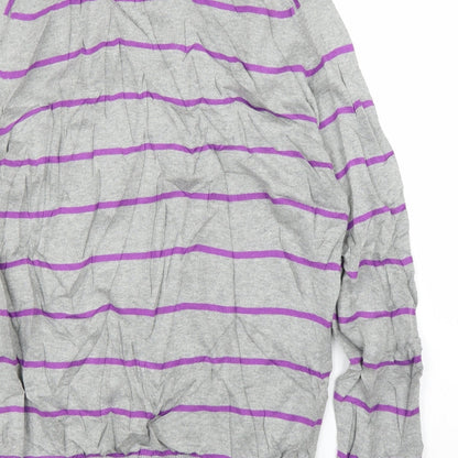 FCUK Mens Grey Striped  Pullover Jumper Size M