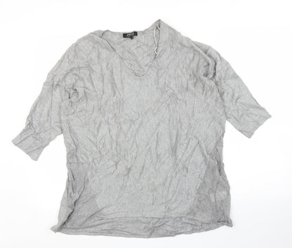 Papaya Womens Grey   Basic Blouse Size M