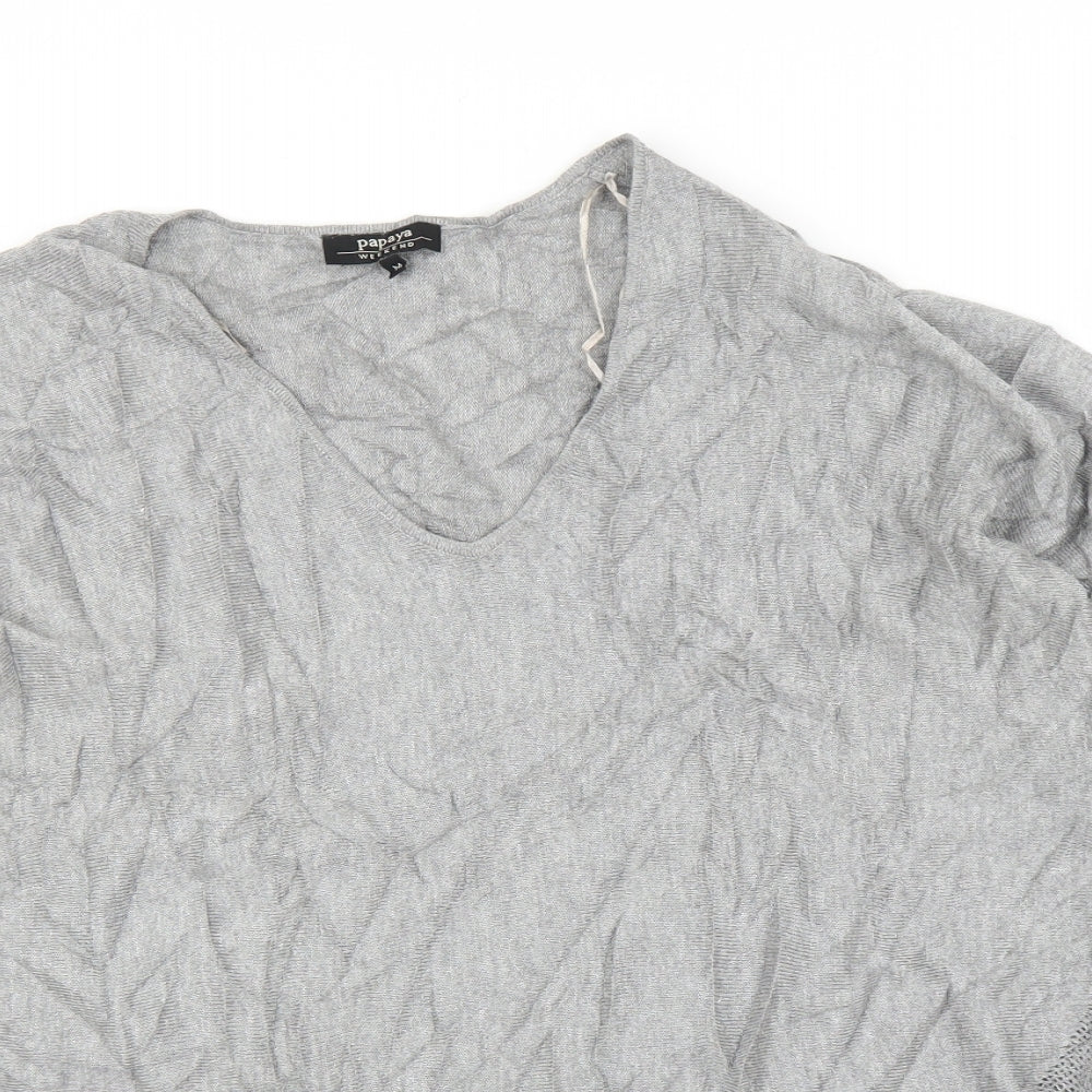 Papaya Womens Grey   Basic Blouse Size M