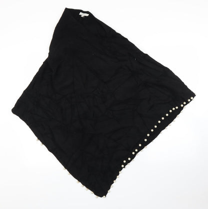 Bluoltre Womens Black   Pullover Jumper One Size  - Poncho, Pearls