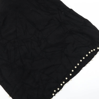 Bluoltre Womens Black   Pullover Jumper One Size  - Poncho, Pearls