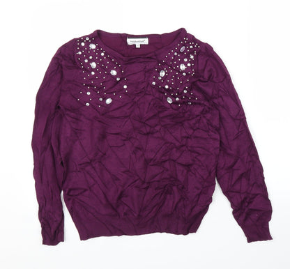 Womens UK Size S Paramour Purple Pullover Jumper