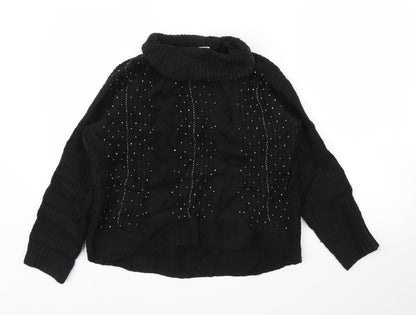 Womens UK Size 10 M&S Black Pullover Jumper