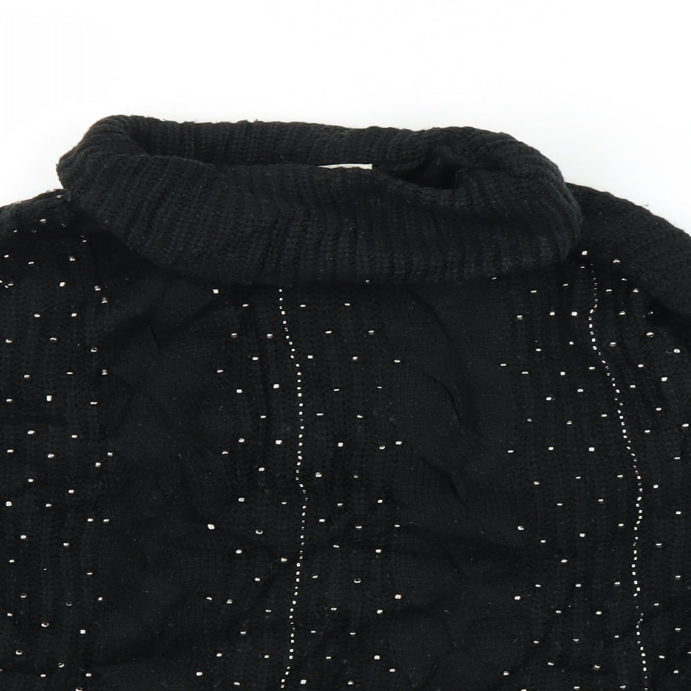Womens UK Size 10 M&S Black Pullover Jumper