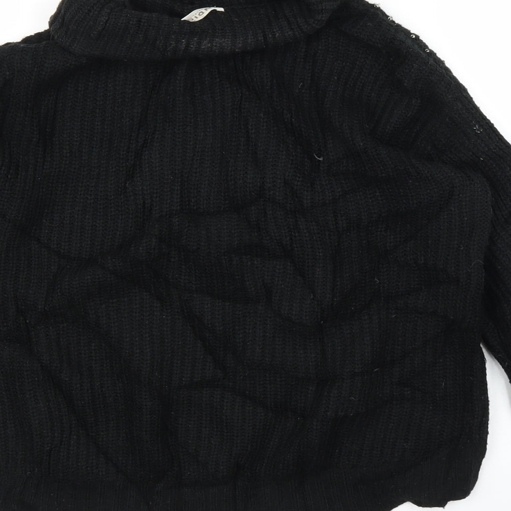 Womens UK Size 10 M&S Black Pullover Jumper