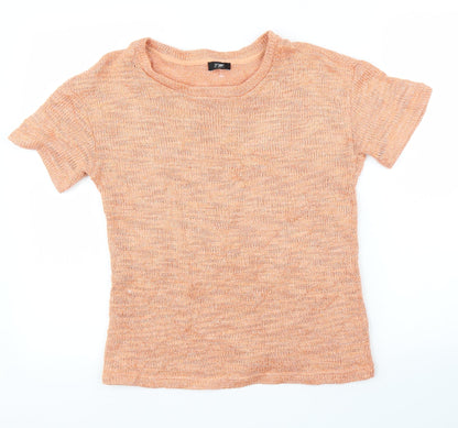 F&F Womens Orange   Basic T-Shirt Size S