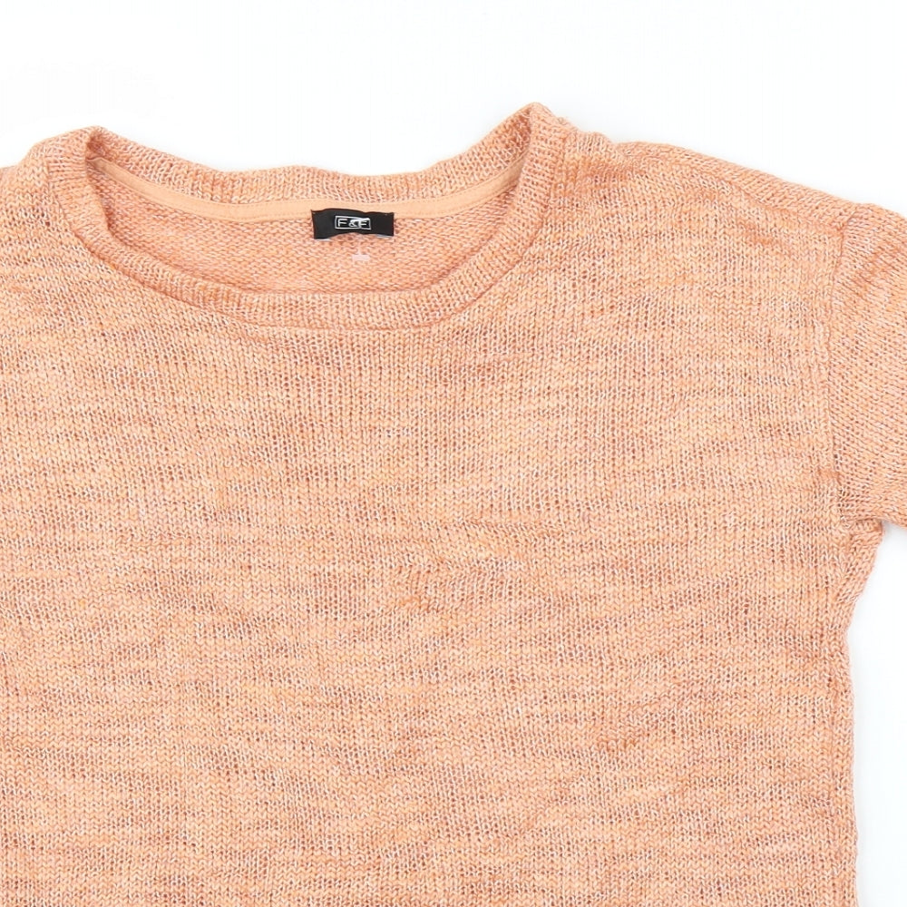 F&F Womens Orange   Basic T-Shirt Size S
