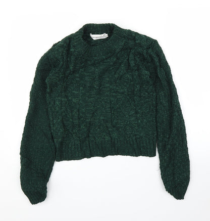 Womens UK Size S Missguided Green Pullover Jumper