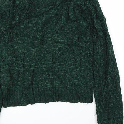 Womens UK Size S Missguided Green Pullover Jumper