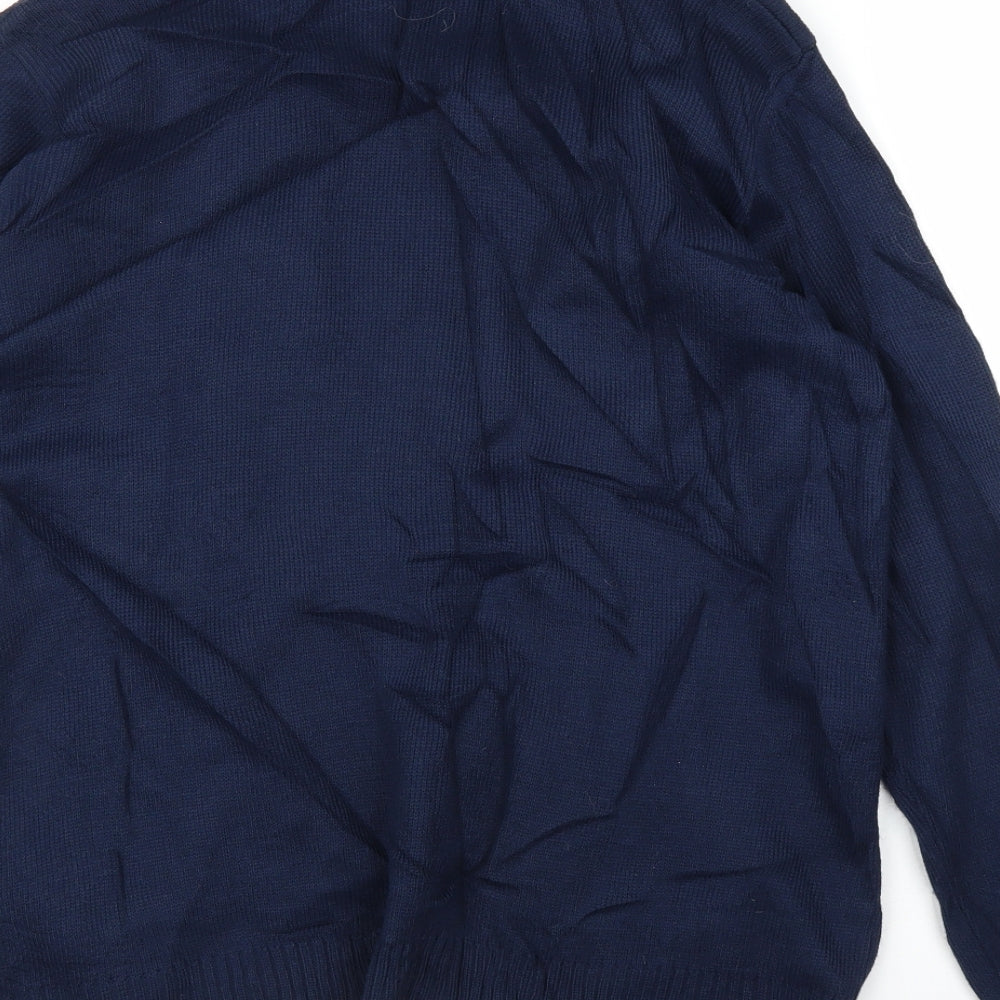 Envy Womens Blue Striped  Pullover Jumper Size M