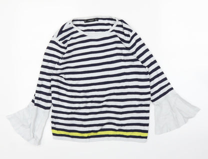 Womens UK Size S Mango Blue Pullover Jumper
