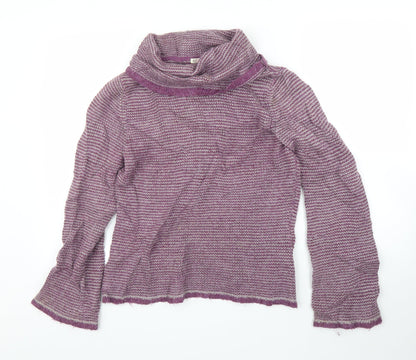 Salt Water Womens Purple Herringbone Rayon Pullover Jumper Size M