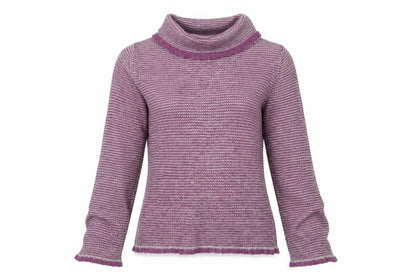 Salt Water Womens Purple Herringbone Rayon Pullover Jumper Size M