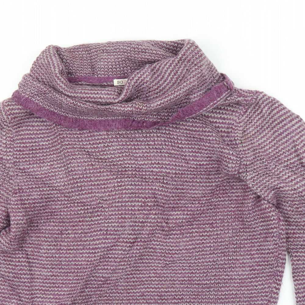 Salt Water Womens Purple Herringbone Rayon Pullover Jumper Size M