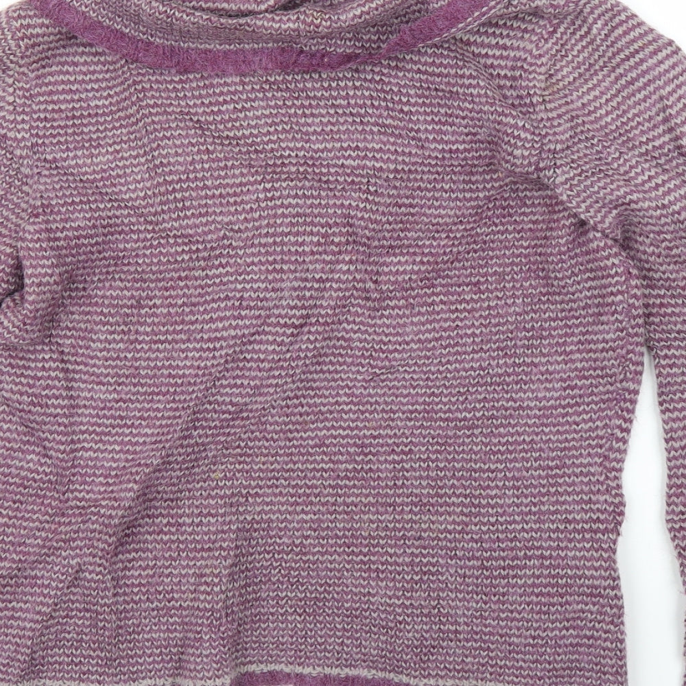 Salt Water Womens Purple Herringbone Rayon Pullover Jumper Size M