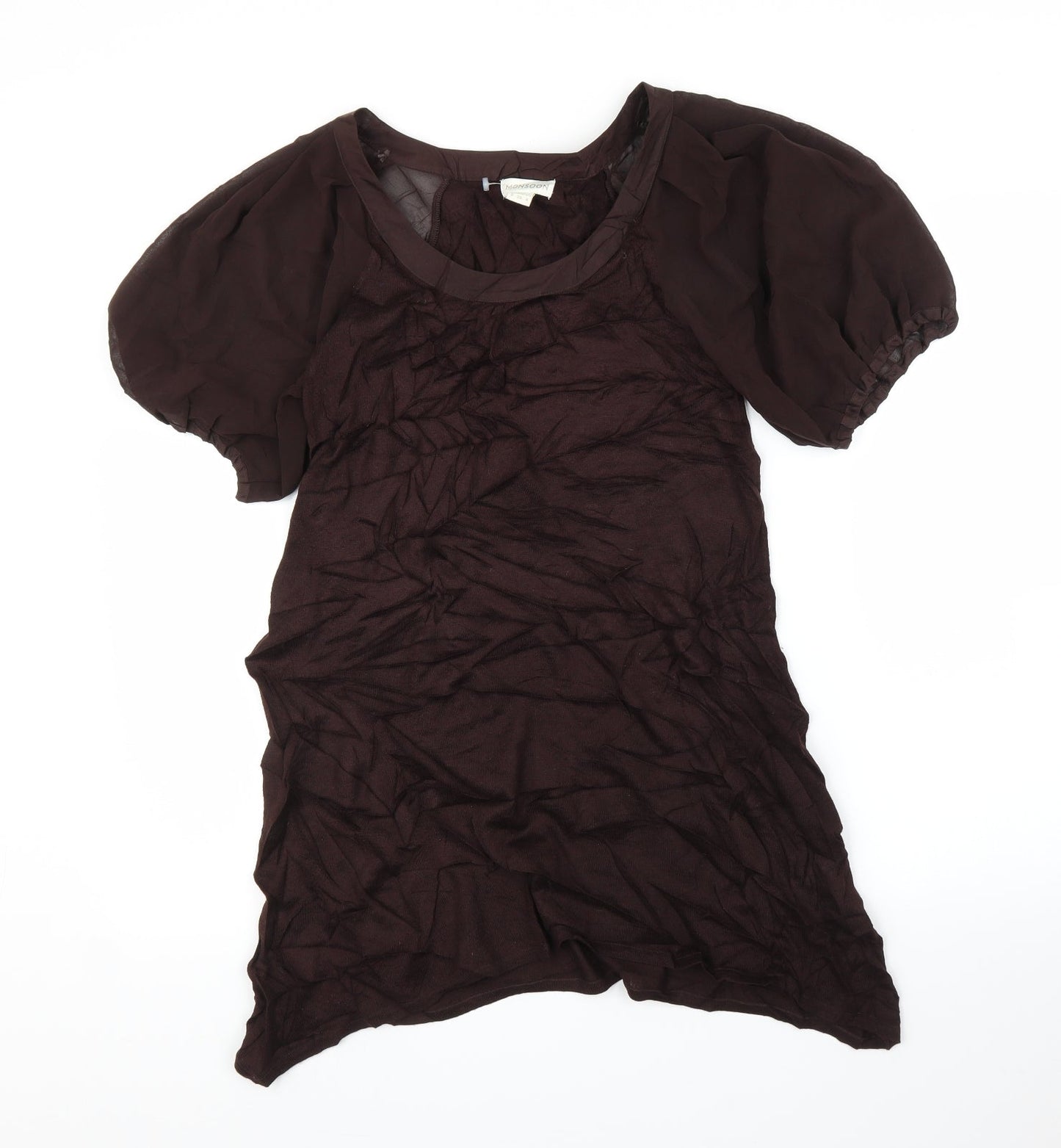 Womens UK Size 8 Monsoon Brown Tunic Blouse