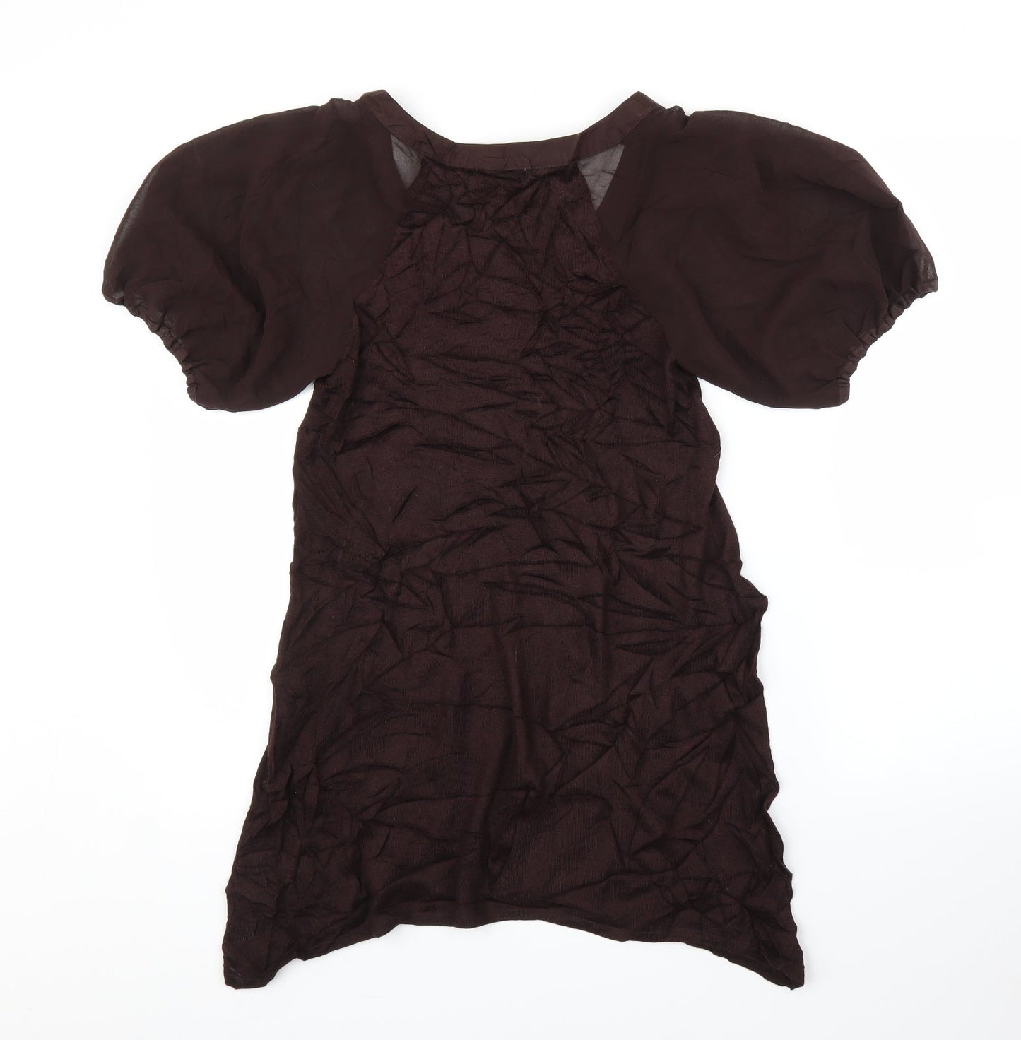 Womens UK Size 8 Monsoon Brown Tunic Blouse