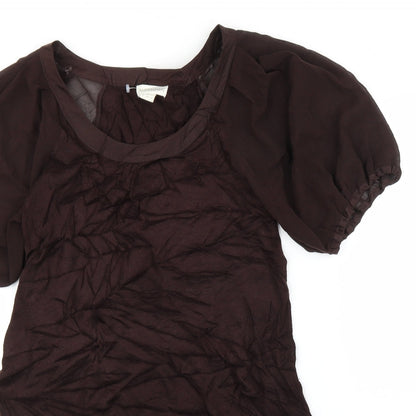 Womens UK Size 8 Monsoon Brown Tunic Blouse