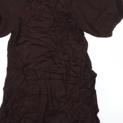 Womens UK Size 8 Monsoon Brown Tunic Blouse