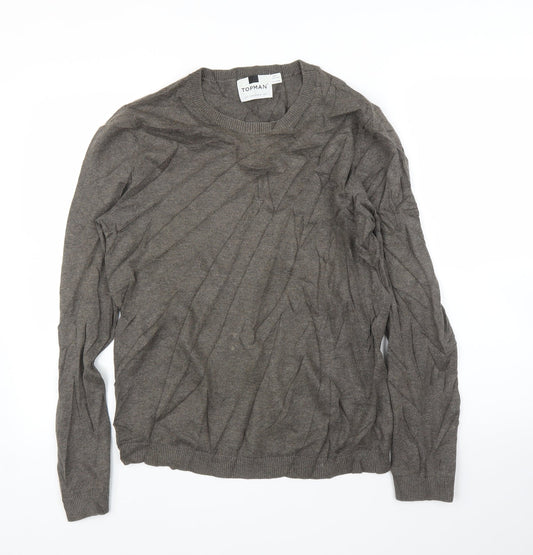 Topman Mens Brown   Pullover Jumper Size S