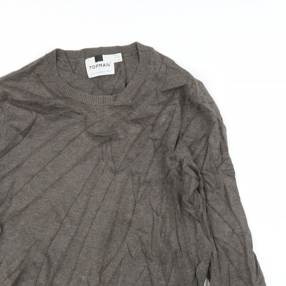 Topman Mens Brown   Pullover Jumper Size S