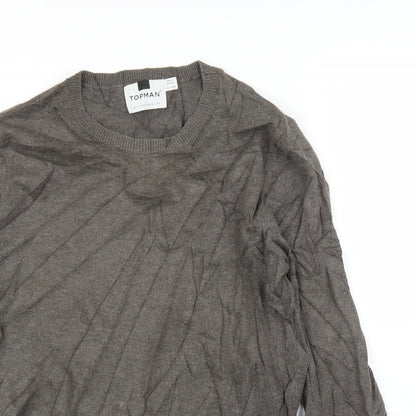 Topman Mens Brown   Pullover Jumper Size S