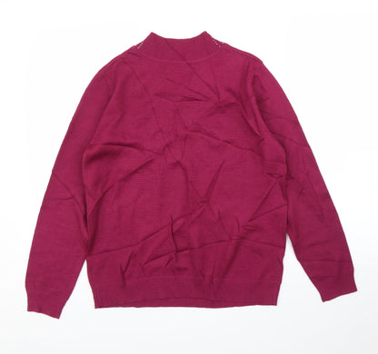 Womens UK Size 14 Afibel Purple Pullover Jumper
