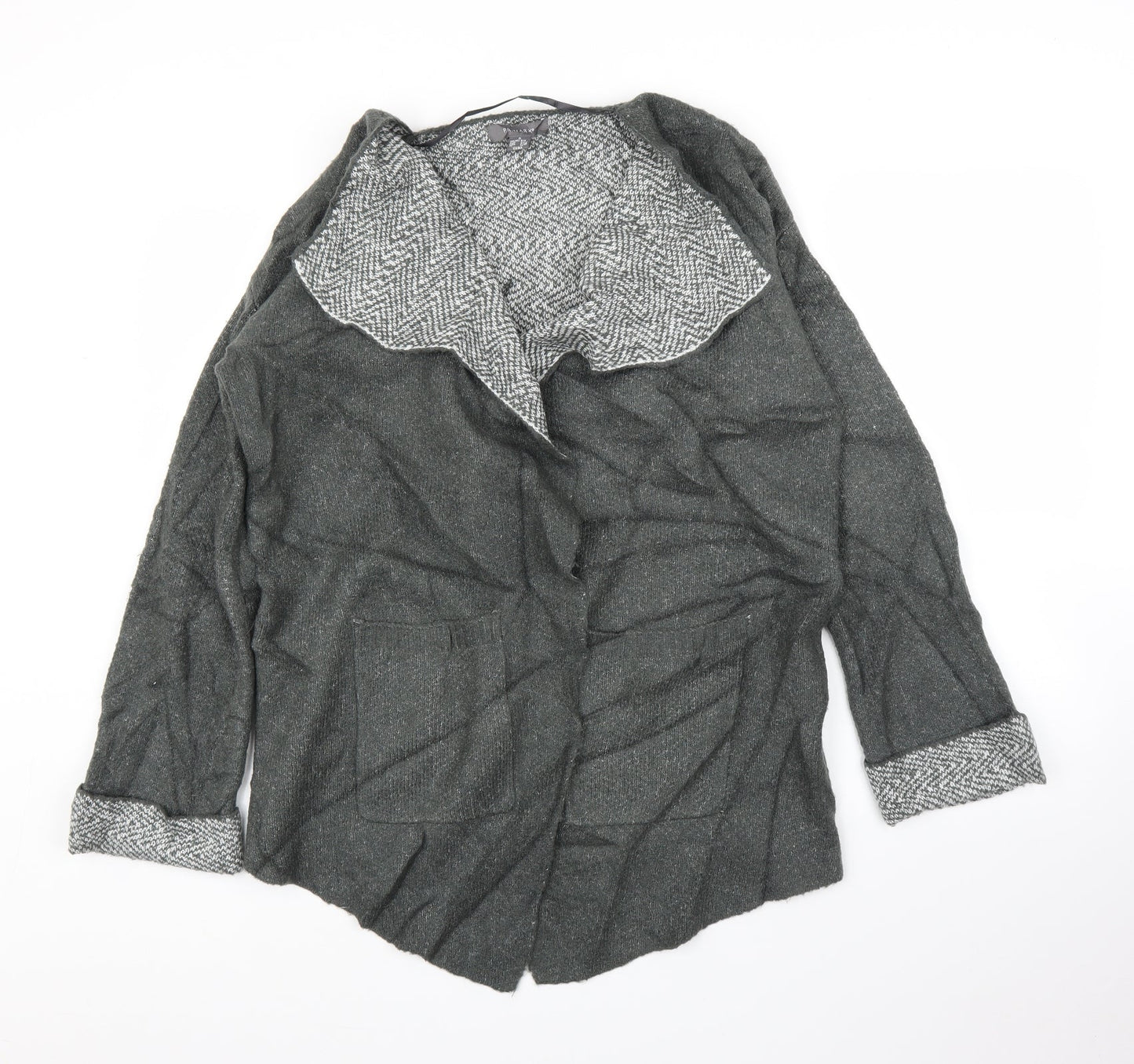 Primark Womens Grey   Cardigan Jumper Size 8