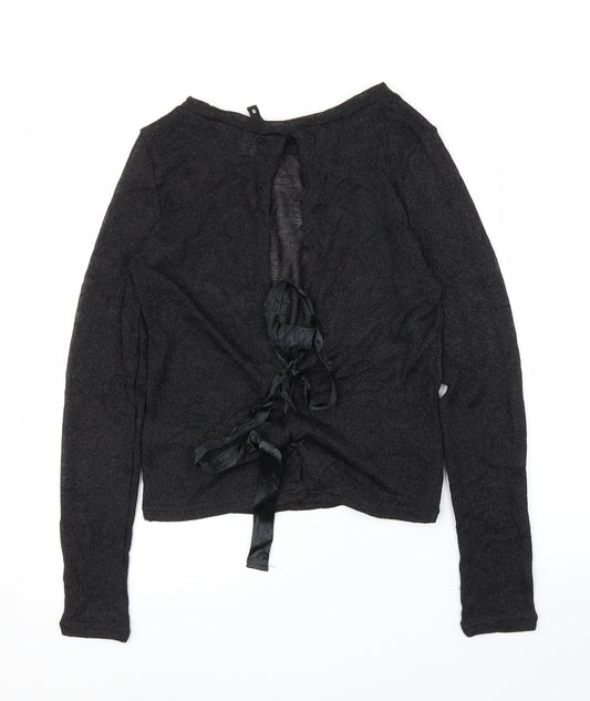 Womens UK Size S H&M Black Basic Blouse