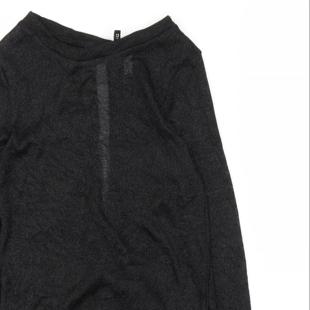Womens UK Size S H&M Black Basic Blouse