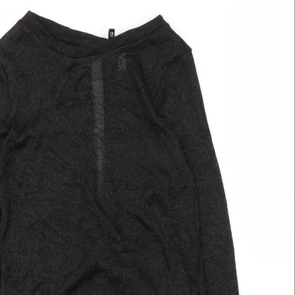 Womens UK Size S H&M Black Basic Blouse