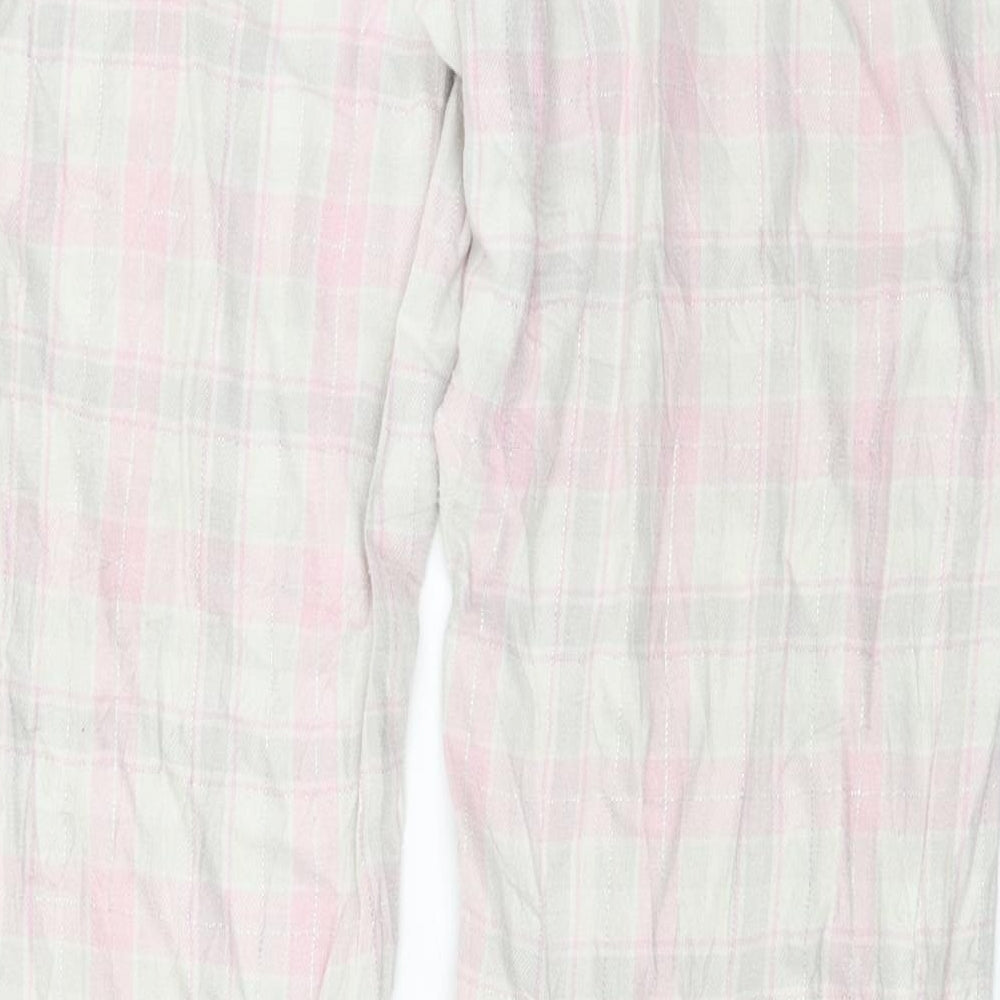 Womens UK Size M H&M Regular Fit  White Trousers
