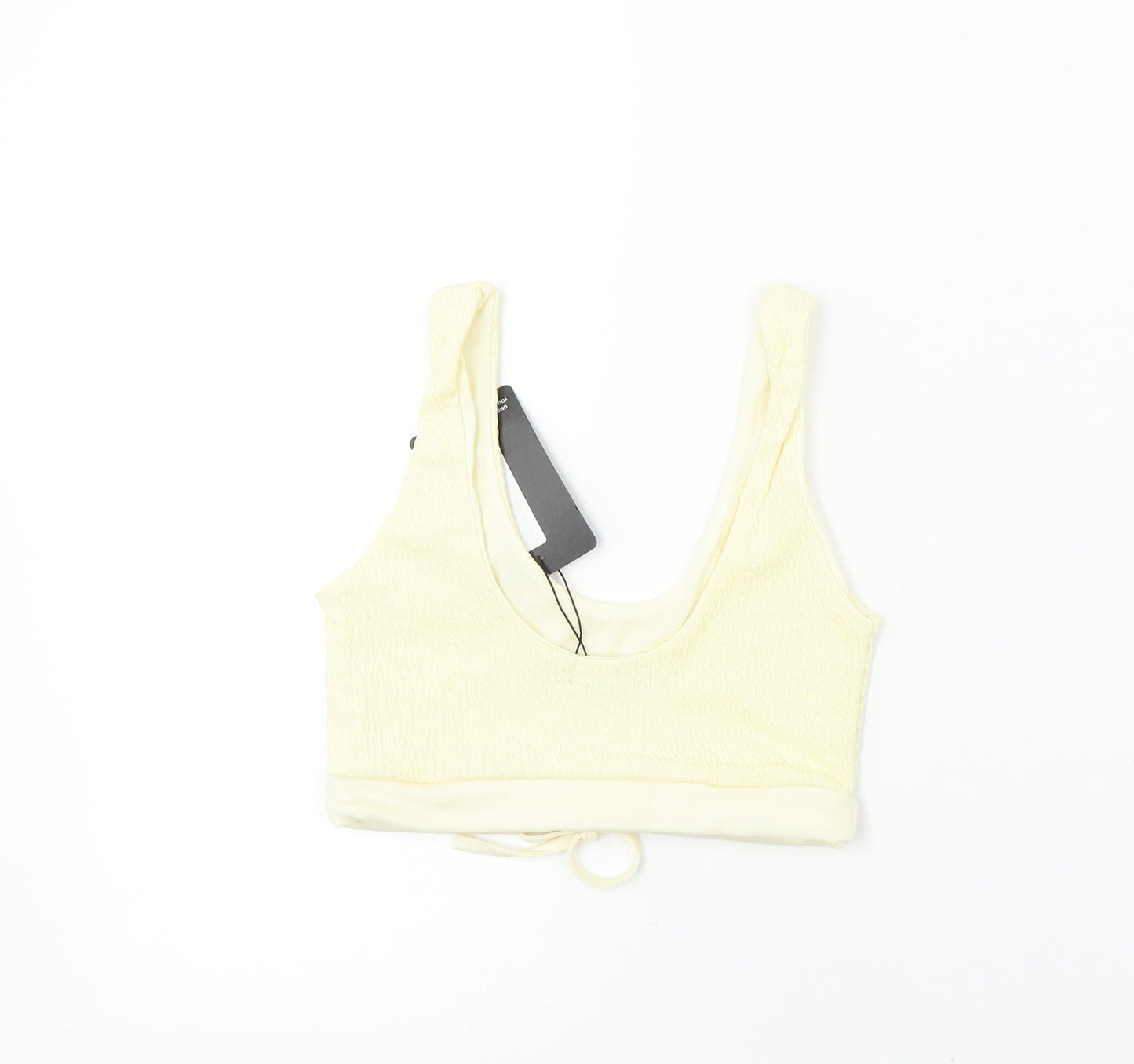 Womens UK Size 6 PRETTYLITTLETHING Beige Cropped T-Shirt
