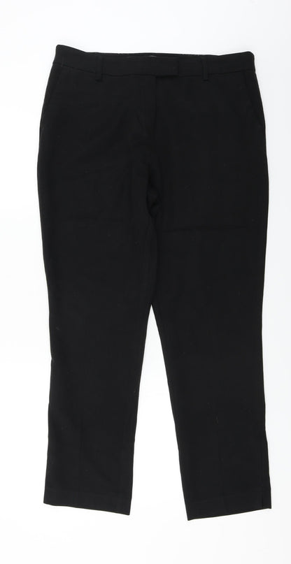 Womens UK Size 14 Papaya Regular Fit  Black Trousers
