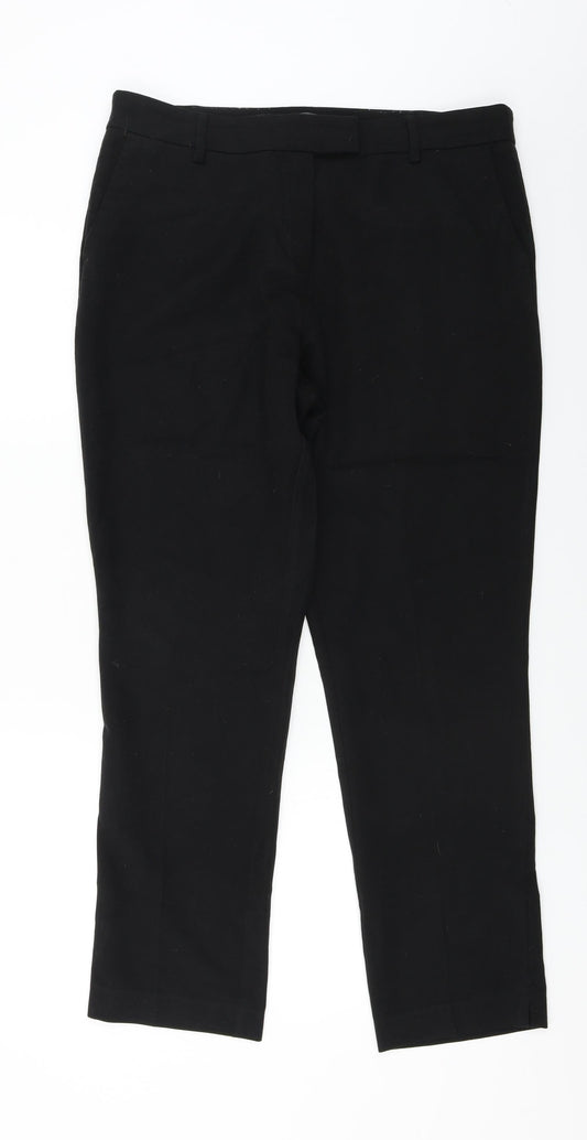 Womens UK Size 14 Papaya Regular Fit  Black Trousers