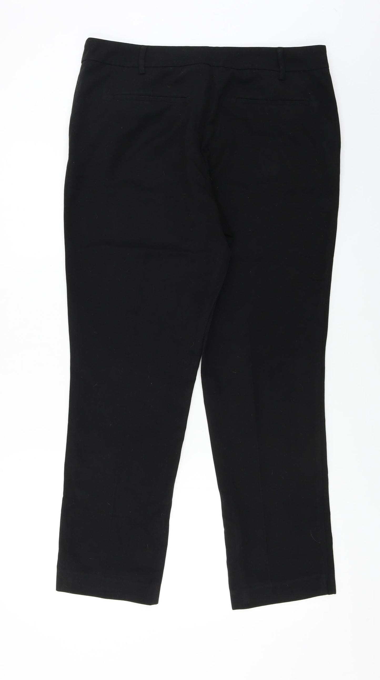 Womens UK Size 14 Papaya Regular Fit  Black Trousers