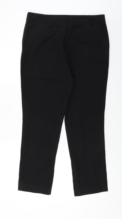 Womens UK Size 14 Papaya Regular Fit  Black Trousers