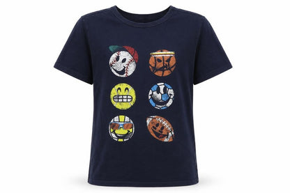 Front view of Gap girls’ blue basic t-shirt, size L