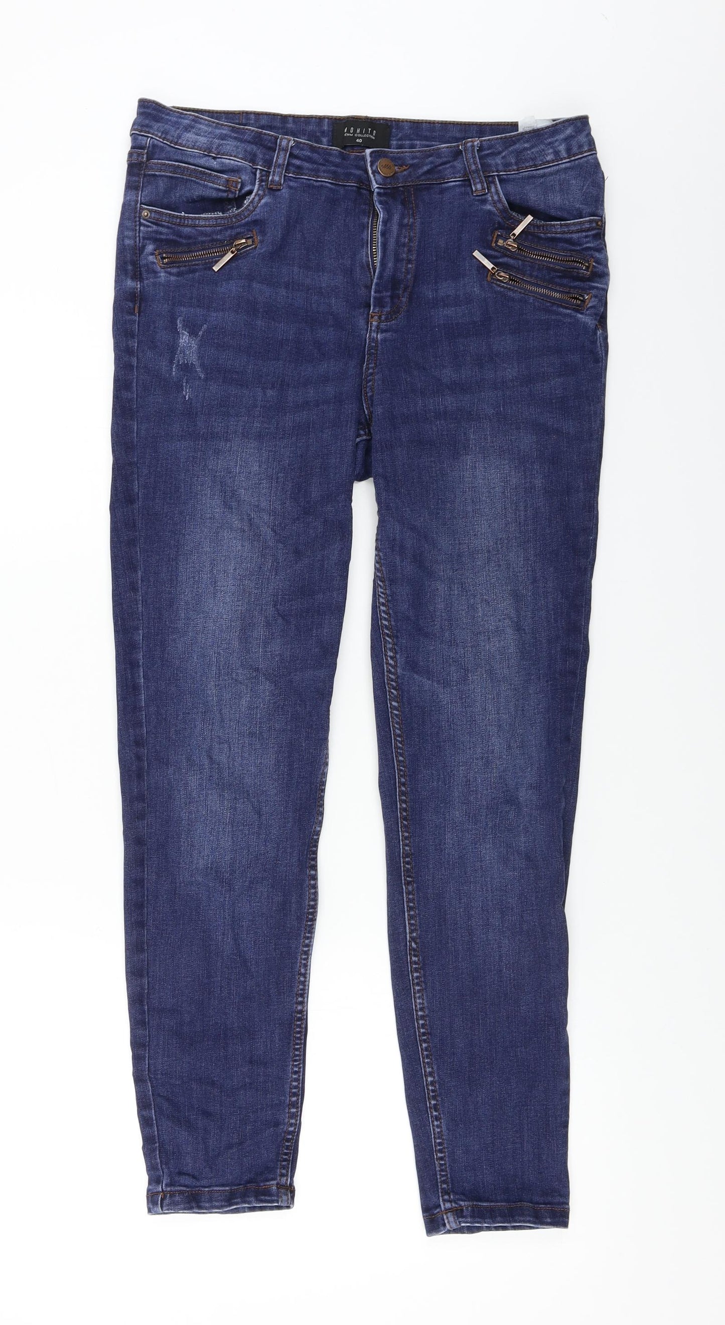 Womens UK Size 30 in MOHITO Regular Fit Skinny Blue Jeans