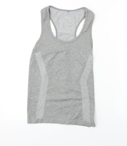 WORKOUT     Womens Grey   Basic T-Shirt Size 10