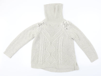 Womens UK Size M Preworn Beige Pullover Jumper