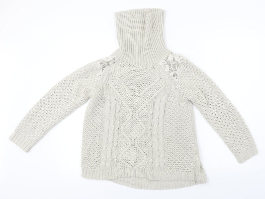 Womens UK Size M Preworn Beige Pullover Jumper