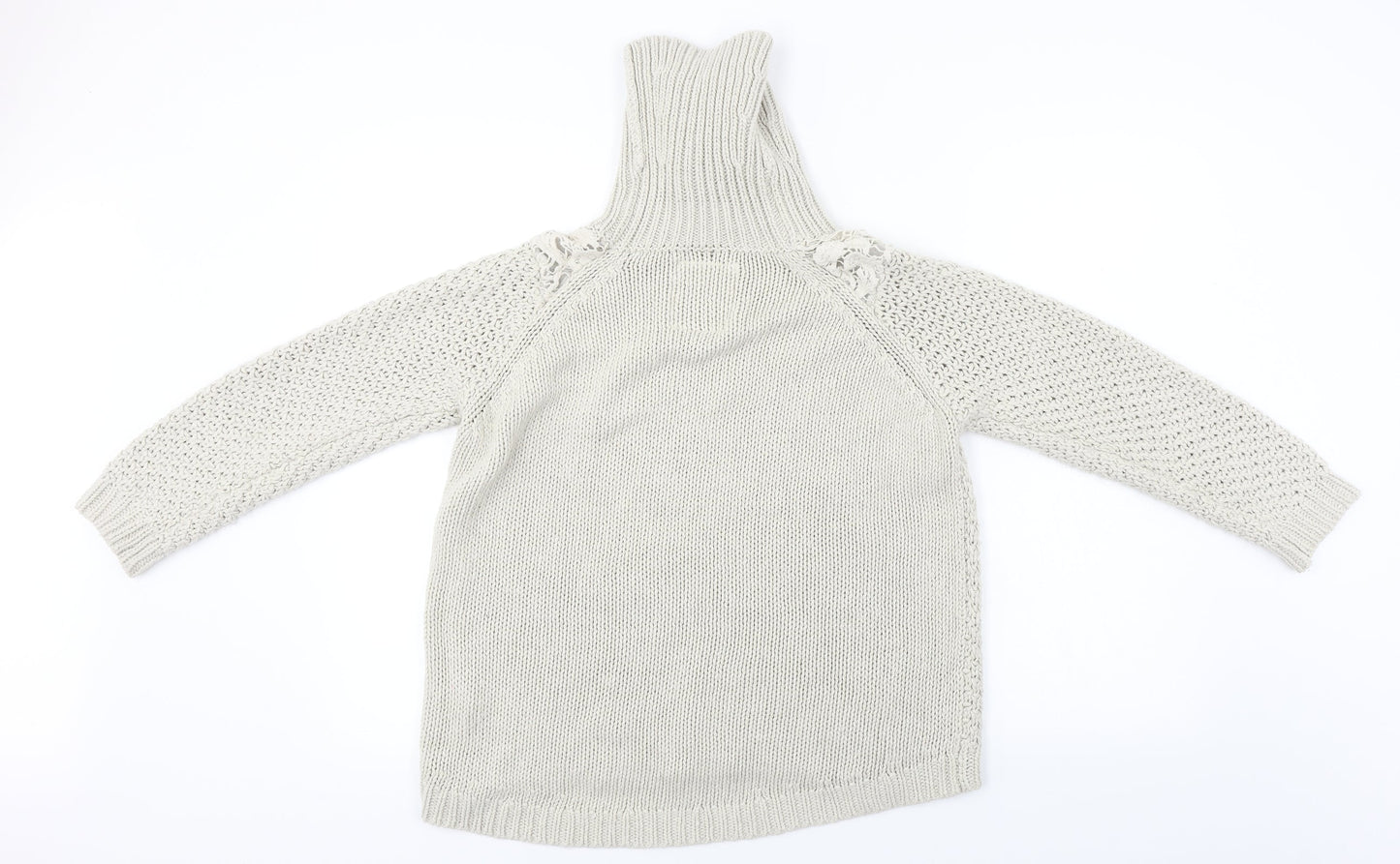 Womens UK Size M Preworn Beige Pullover Jumper