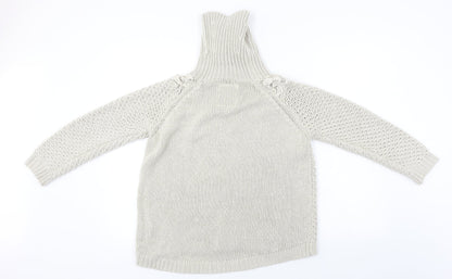 Womens UK Size M Preworn Beige Pullover Jumper