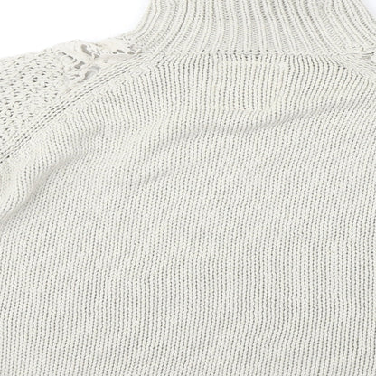 Womens UK Size M Preworn Beige Pullover Jumper